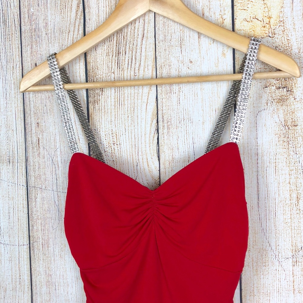 MODA International I Crystal spaghetti strap dress